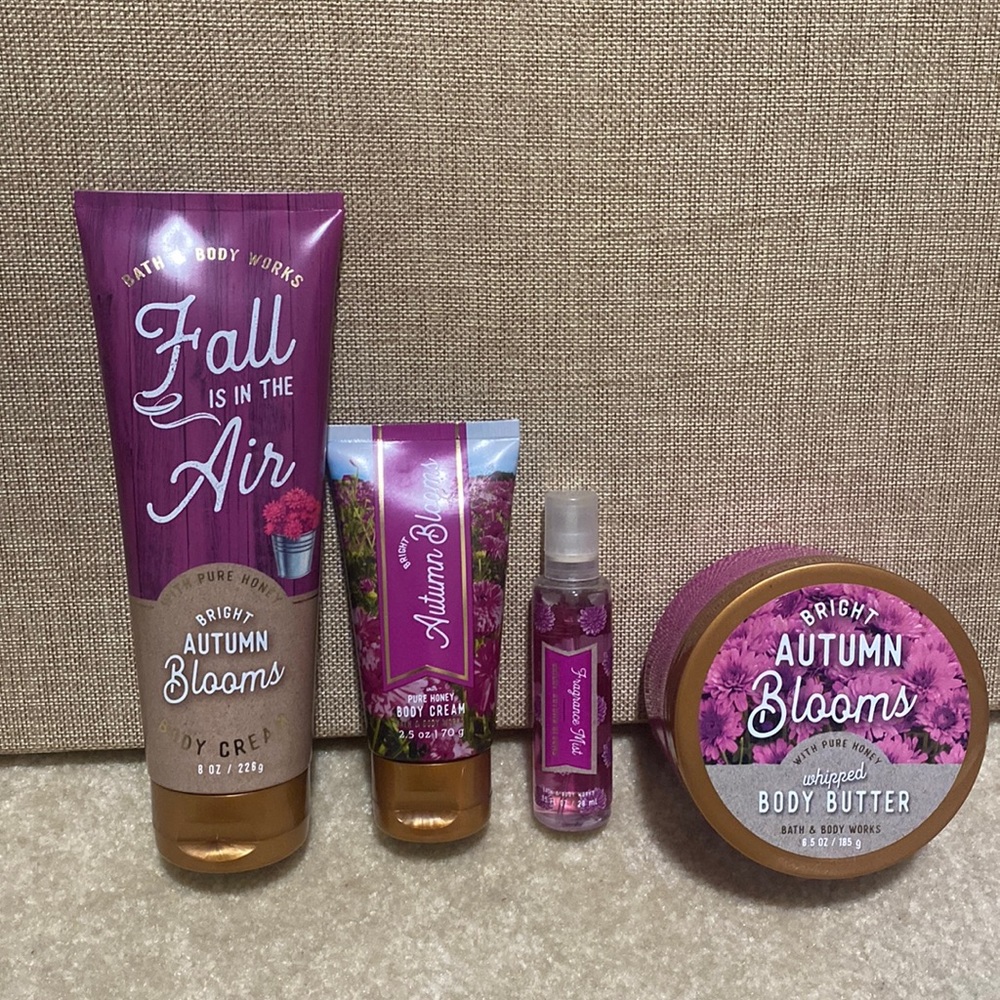 Bright Autumn Blooms bath and body lotion set